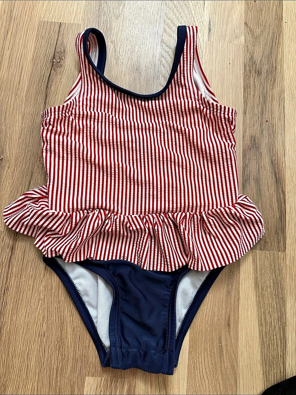Cat & Jack Striped Ruffle One-Piece Swimsuit